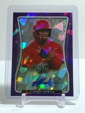 D'Shawn Knowles 2020 Leaf Metal Draft Purple Crystals Portrait Auto 5/10 Angels