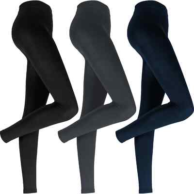 Warme Damen Thermoleggings mit Innenfleece warm Thermo Leggings S M L XL 2XL 3XL