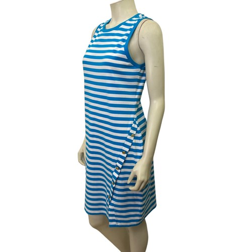 VESTIDO MICHAEL KORS RAYAS SIN MANGAS $110 MD NUEVO CON ETIQUETAS - Imagen 4 de 8