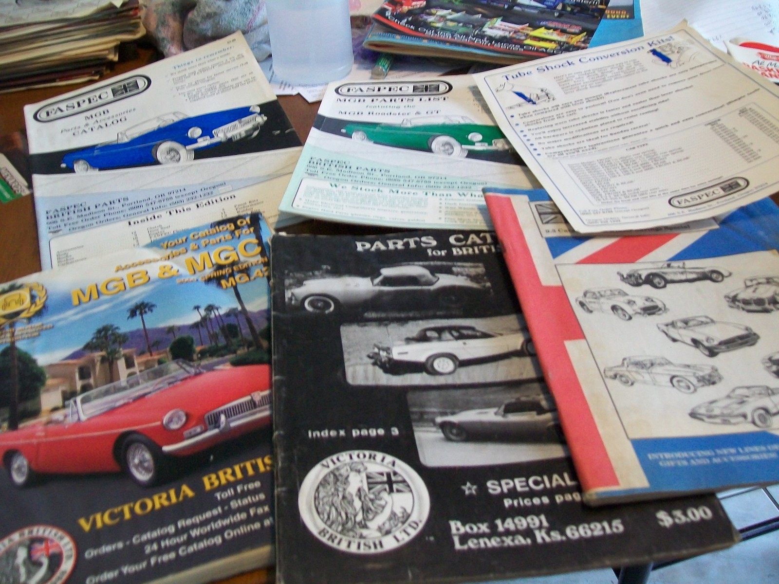 PAST DATED MG & BRITISH CAR PARTS CATALOGS AND RECEIPTS eBay