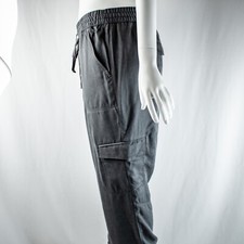 BANANA REPUBLIC New Charco Gray Lyocell Women Cargo Cuffed Pants Size L