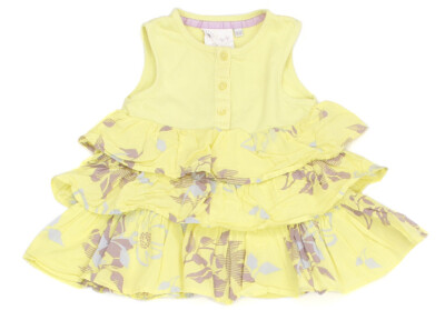 ROCHA.LITTLE ROCHA Designer-Kleid Volant-Kleid Tunika - Gr. 86-92 gelb