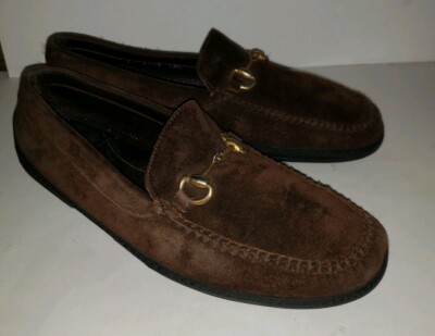 Peter Huber Horsebit Buckle Chocolate Suede Loafers Men\'s size 11‎ King Crocodile Bit Loafer main image 4