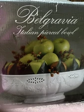 ELEGANT Over  and Back centerpiece bowl. White 14”. Made in Italy.original Box