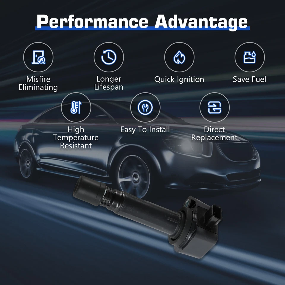 4Pcs Ignition Coils & Iridium Spark Plugs UF582 For Honda Civic 1.8L 2006-2011 - Image 3 of 4
