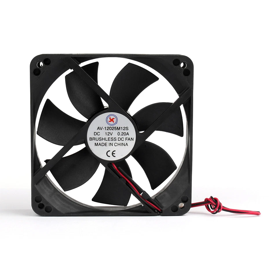 DC Brushless Cooling PC Computer Fan 12V 12025s 120x120x25mm 0.2A 2 Pin Wire lot - Image 2 of 4