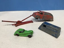4 Diecast Toys Bruce Auto Jack~Tootsie Oil Tanker~Mercedes Goodee Delivery Truck