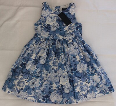 Ralph Lauren traumhaftes Blumenkleid NEUW Gr. 110/ 5 Jahre Rosenmuster blau