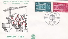 FRANCE 1969 FDC EUROPA YT 1598 ET 1599