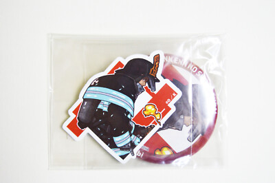 Fire Force x  Lottery Mate Akitaru Obi Sticker & Can Badge set E Prize