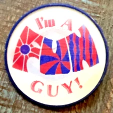 1960S I'M A FUN GUY GLASTRON POWER BOATS VARI-VUE FLICKER PIN NOS
