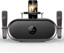 RHM Karaoke PA Speaker System with 2 Wireless Microphones Bluetooth / AUX/USB/SD