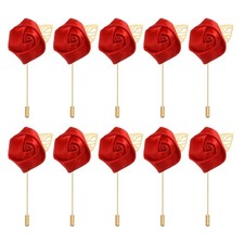 Rose Boutonnieres, 24 Pack Groom Wedding Boutonnieres Pocket Handmade Flower ...