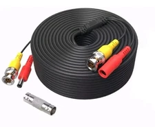 15M/50ft CCTV BNC Extension Wire Cord Security Camera Video DC Power Cable
