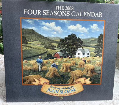 LANG 2008 WALL CALENDAR - FOUR SEASONS / JOHN SLOANE - USABLE AGAIN 2036!