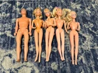 LOT OF 4 VINTAGE BARBIE DOLLS AND 1 KEN DOLL - SUPERSTAR - PARTS OR REPAIR, TLC!
