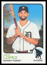 2022 Topps Heritage #606 Jack Lopez Detroit Tigers Baseball Card