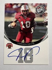 2006 Press Pass VERNON DAVIS /200 Auto On Card  Silver RC Rookie 49ers. rookie card picture