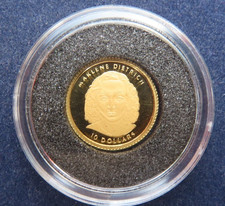 Liberia 10 Dollar 2001 Marlene Dietrich 1,24 Gramm 999 Gold PP proof