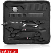 Left Handed Hair Scissors - 10 Pcs Hair Scissors Set, 6 Inch Thinning Shears ...