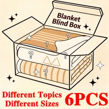 6Pcs Mystery Super Soft Blankets Assorted Sizes for Sofa Bed Home Decor