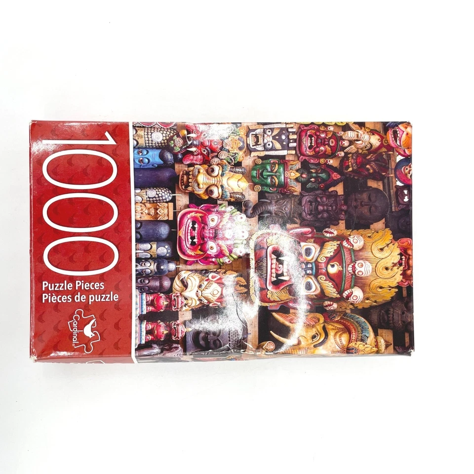 Rompecabezas Cardinal Máscaras Madera Coloridas 1000 Piezas Nuevo Precintado Foto 2 de 4