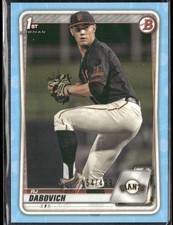 2020 1st Bowman Draft #BD-148 RJ Dabovich Sky Blue #/499 Giants