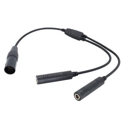 5.2 Mic& 6.3 Speaker Dual GA Plug Extension Adapter for Airbus 5 Pin XLR Headset