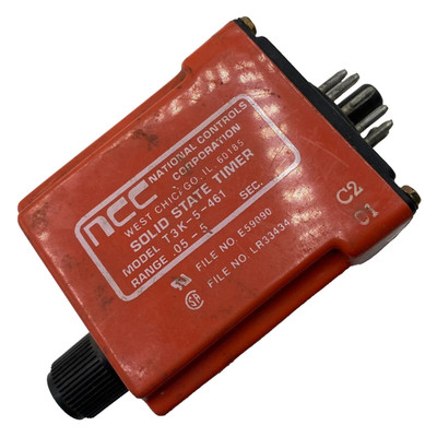 NCC Model T3K-5-461 Solid State Timer Relay Range .05-5 National Controls  