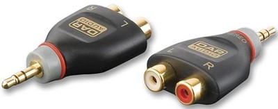 XCALIBER - 2x Phono (Cinch) Buchse auf 3,5mm Stereo Klinkenstecker Adapter
