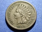 1859 Copper Nickel Indian Cent  VF