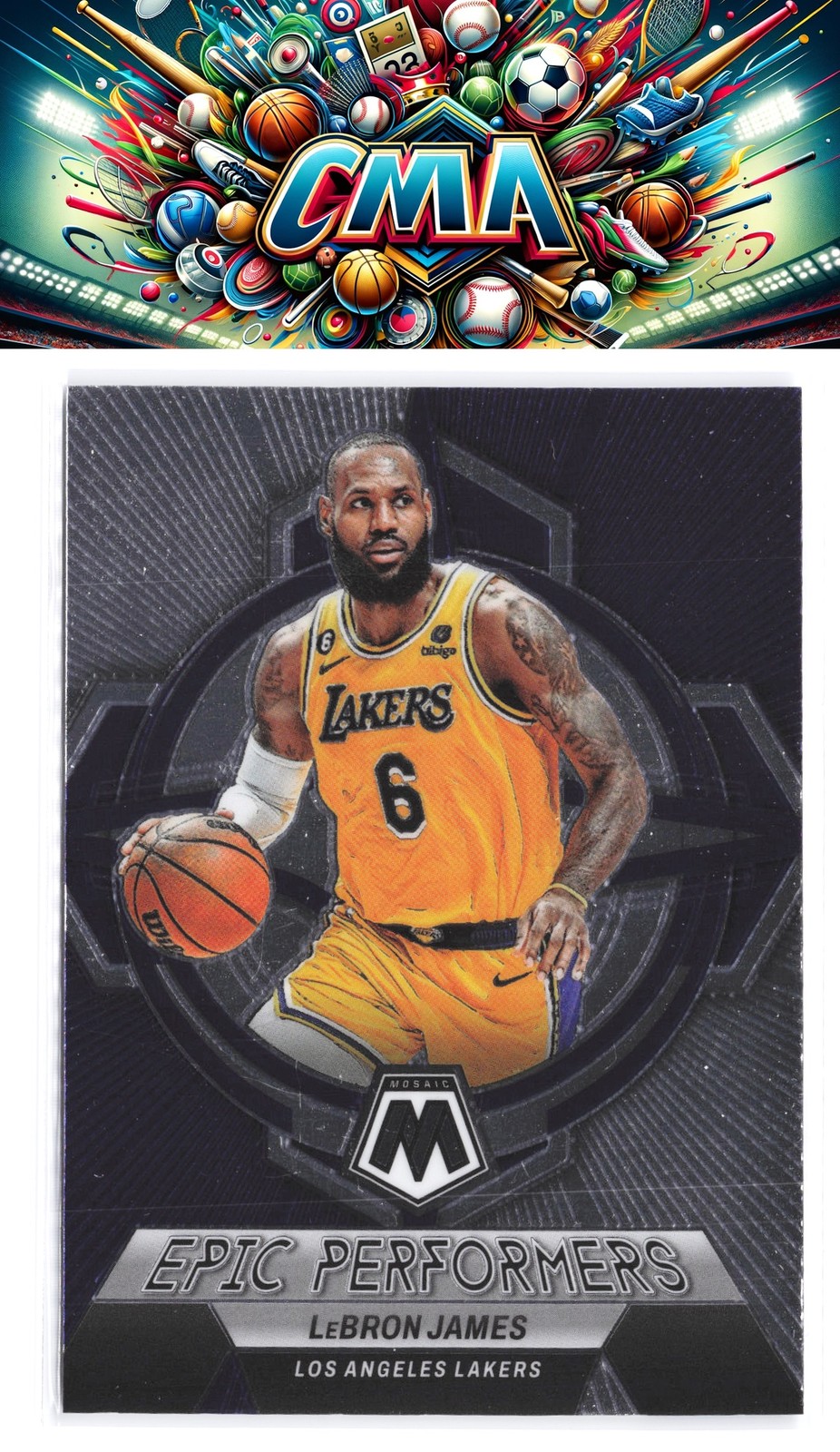 2022-23 Panini Mosaic #6 LeBron James Epic Performers