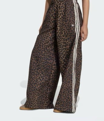 *Adidas Leopard Print Firebird Oversized Track Pant | size L | JW7302 Women's