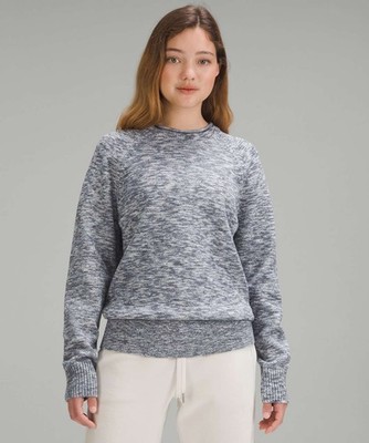 Lululemon Damen Boxy Pullover Blau Baumwollmischung Gr. S Relaxed Fit Navy 98£