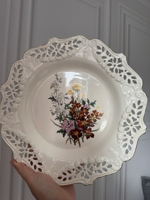 2er Set VINTAGE BRADEX LIMITED EDITION MOHNBLUMEN BLUMEN GESCHENK GITTER ARBEITSTELLER