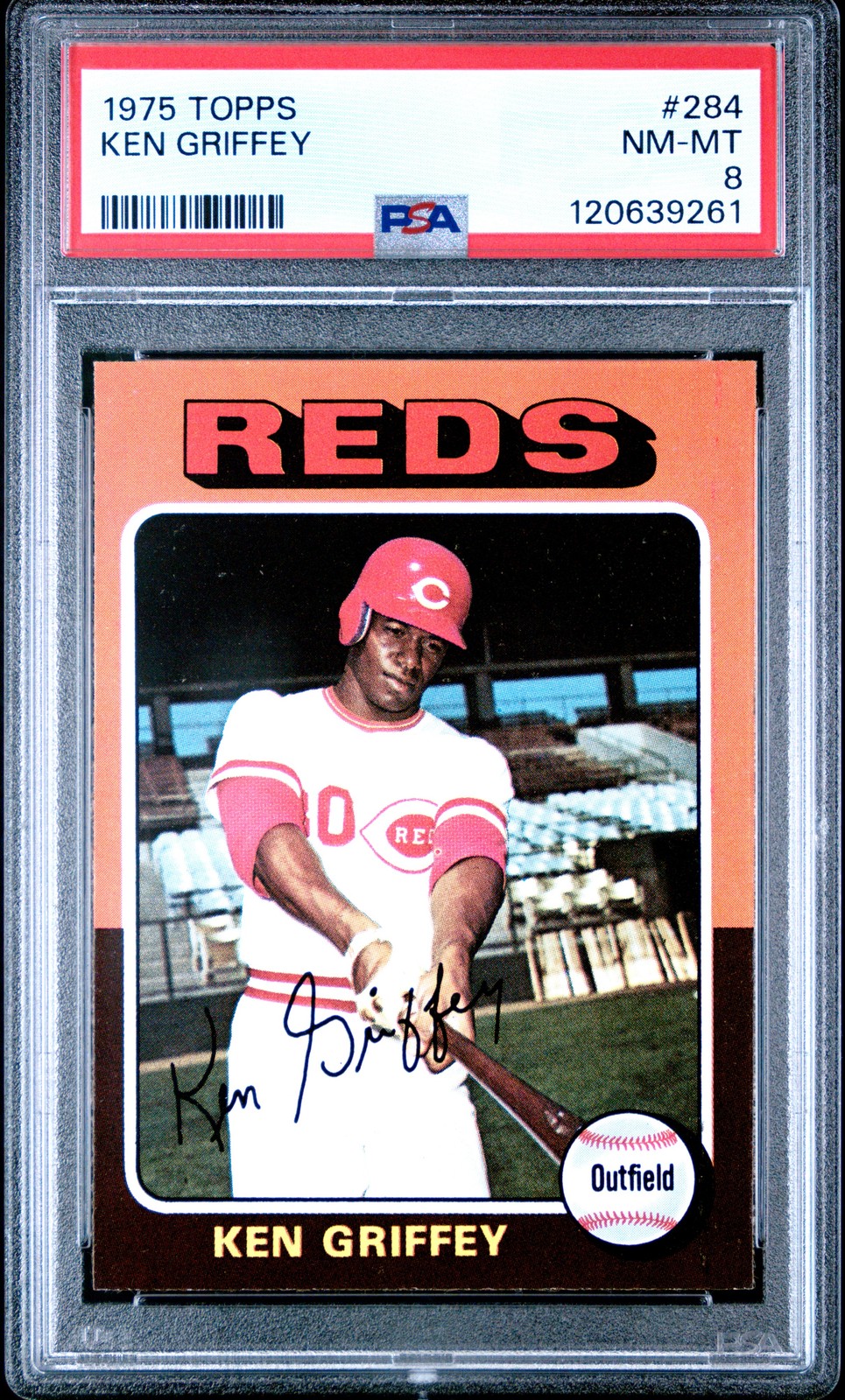 1975 TOPPS #284 KEN GRIFFEY PSA 8
