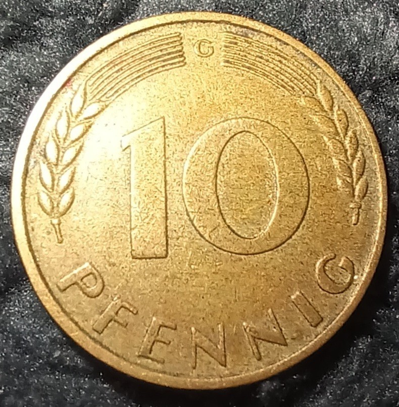 希少品‼︎ 10PFENNIG ミントマークG 1950年 ドイツ連邦共和国 レア