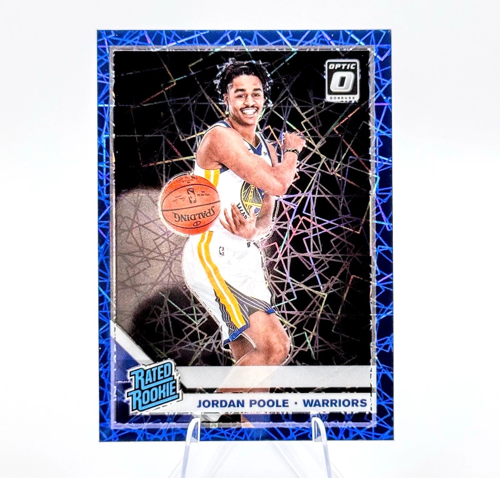 Jordan Poole (RC) 2019-20 Donruss Optic Blue Velocity Rated Rookie #169 Warriors