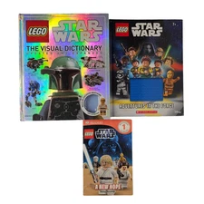 LOT of 3 LEGGO Star Wars BOOKs Dictionary Adventure Hope Hardcover BOOK