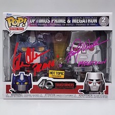 Peter Cullen and Frank Welker Signed Transformers Funko Two-Pack