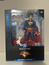New-SEALED McFarlane DC Multiverse SUPERMAN & KRYPTO Deluxe Theatrical Edition