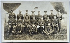 Antique WW1 Real Photo Postcard RPPC outside Officers Mess