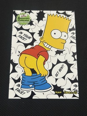 2000 Inkworks THE SIMPSONS 10th Anniversary #66  ''CENSORED BART KISS MY  