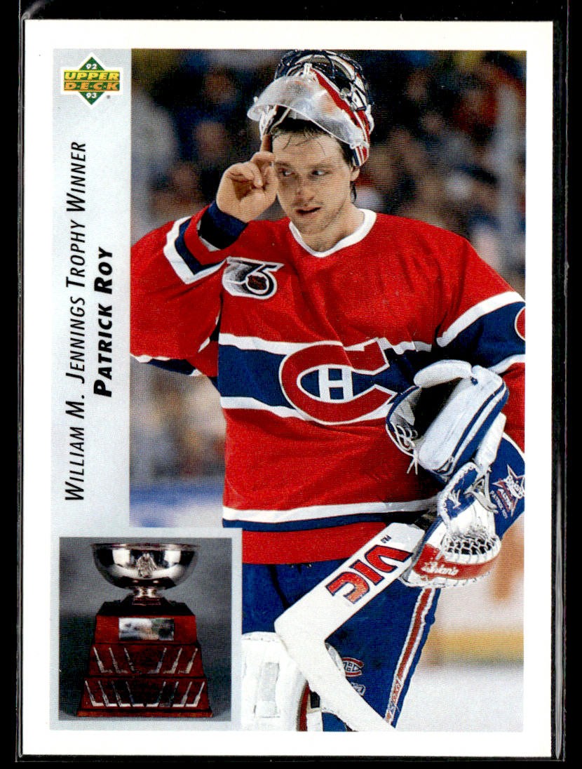1992-93 Upper Deck #440 Patrick Roy Hockey Card 1901H