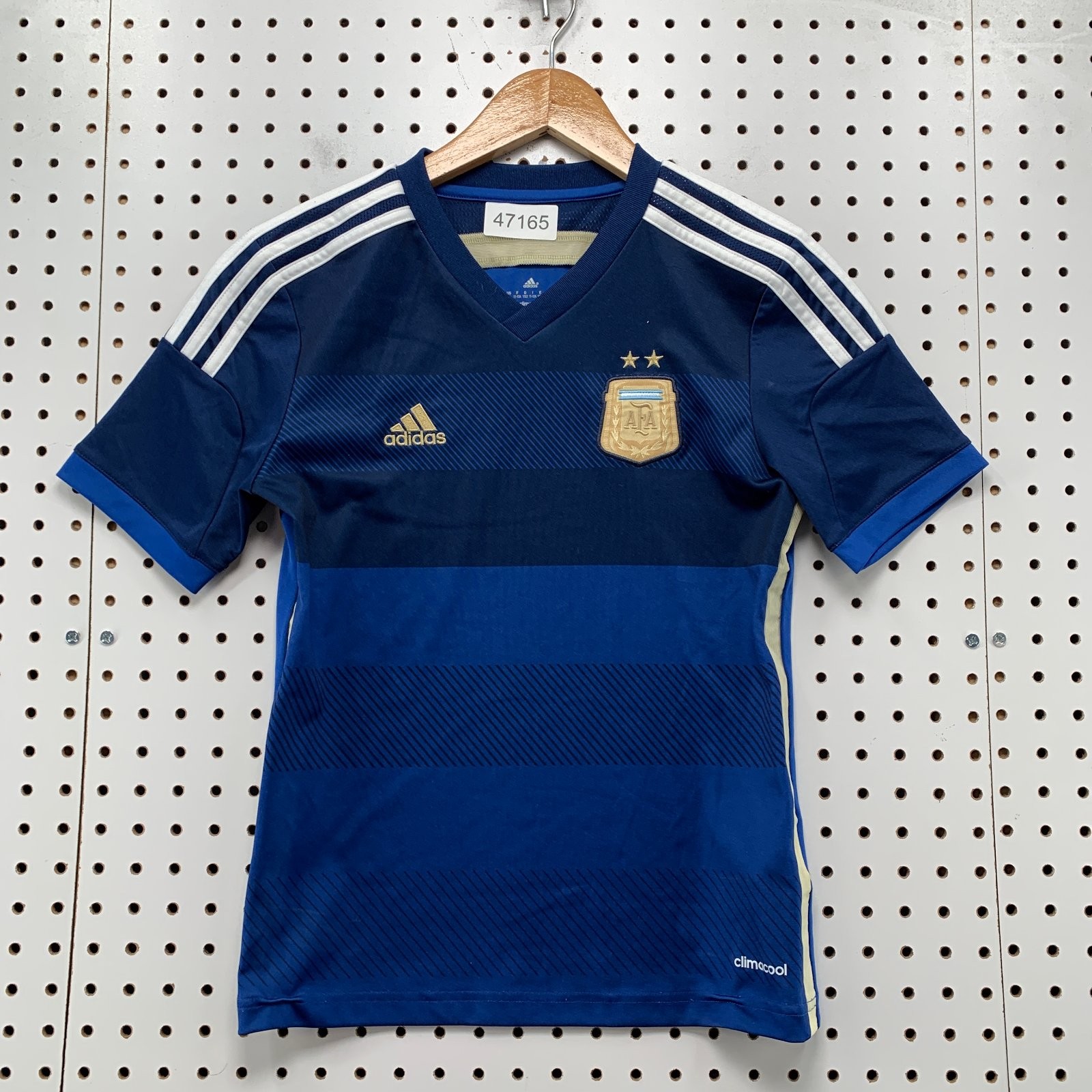 Adidas Argentina Futbol Soccer Jersey Youth Medium 11/12 Years Blue Climacool