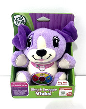 LEAP FROG SING SNUGGLE VIOLET INTERACTIVE PLUSH PUPPY DOG LEARNING TOY NEW