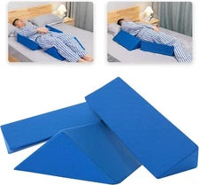 Fanwer Positioning Wedge Pillow for Side Sleeping (3 in 1), 40 Large, Blue 