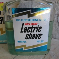 Vintage Williams Lectric Shave Lotion Menthol 7 fl oz Pre- Electric w/Box