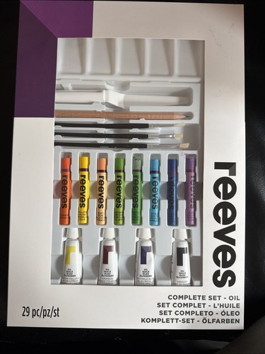 10 Packs X Reeves Oil Paint Complete Set 29 Piece Inc. Paint + Tools - Trade Lot - Picture 1 of 4