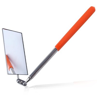 LEONTOOL Telescoping Auto Inspection Mirror 360° Swivel 19.5 inch, Orange